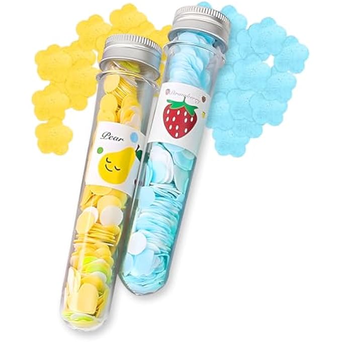 Multibrite أنبوب صابون ورقي قابل للتخلص، أوراق صابون ورقي مع عطور مختلطة، تصميم زهور، مدمج وقابل للحمل، لطيف على جميع أنواع البشرة، يذوب بسهولة، صحي وصديق للسفر - Image 1